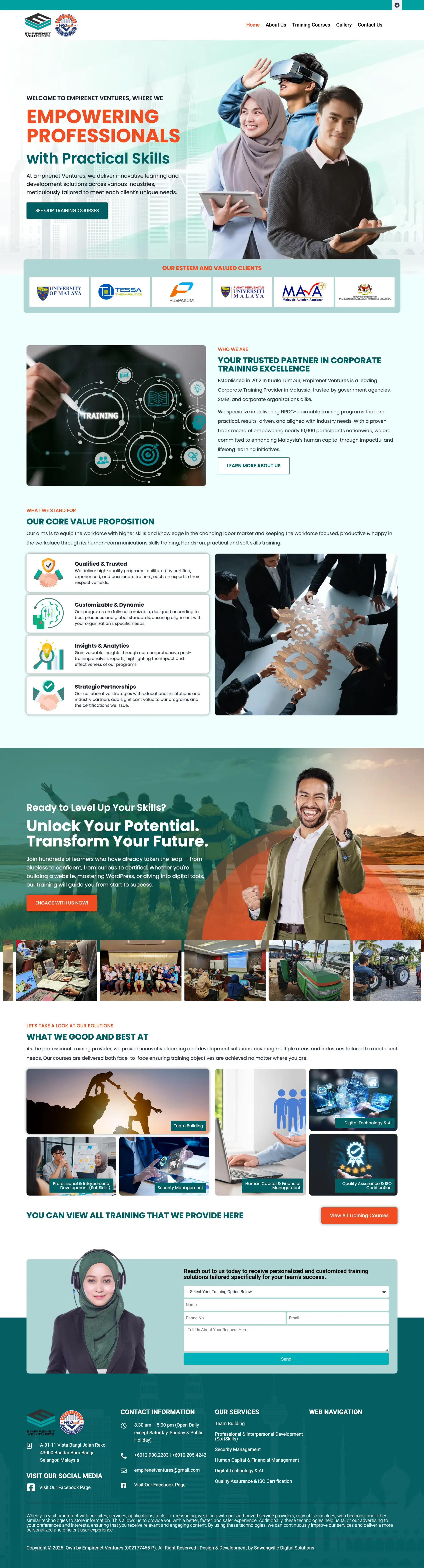 Empirenet Ventures — the full homepage