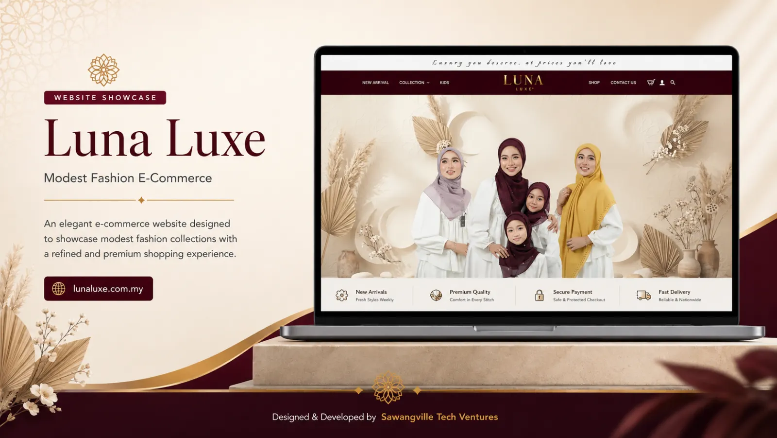 Luna Luxe Empire — full site design