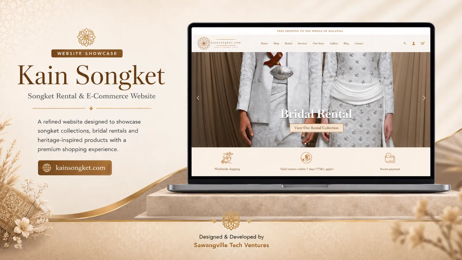Kain Songket — full site design
