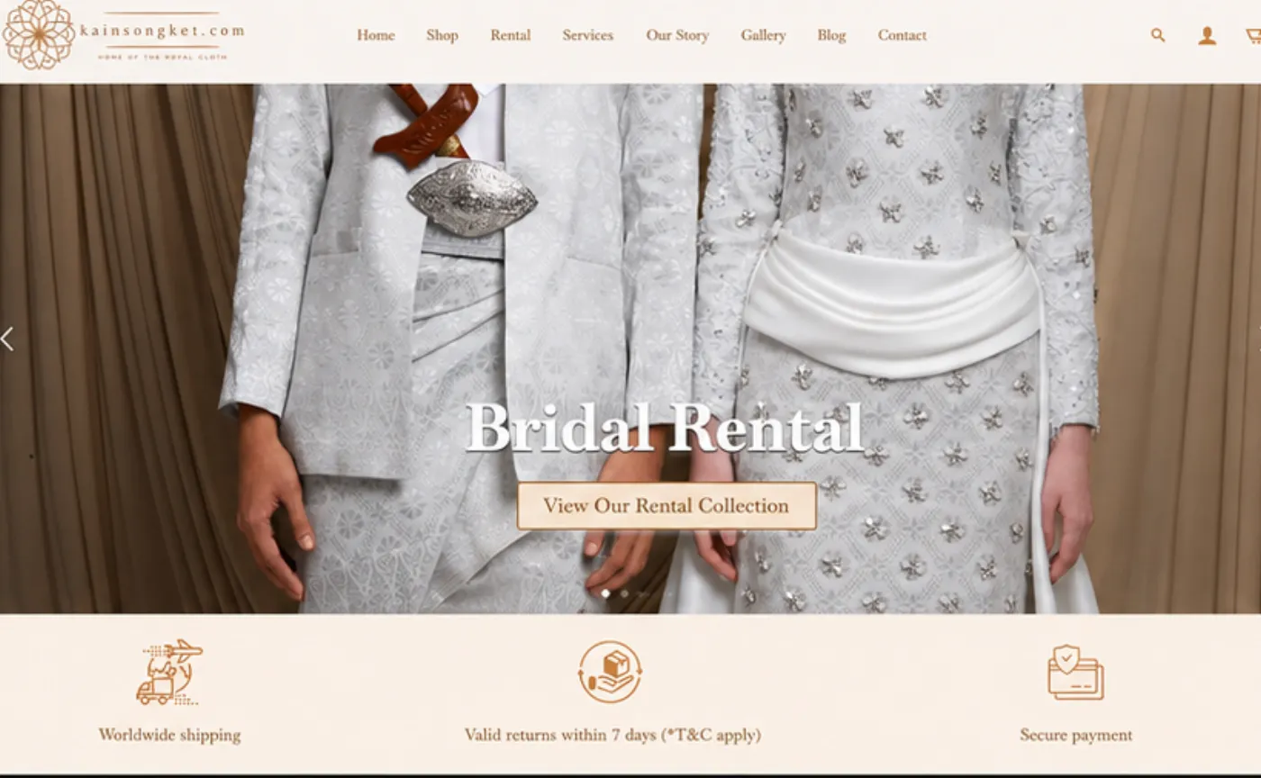 Kain Songket — screen detail