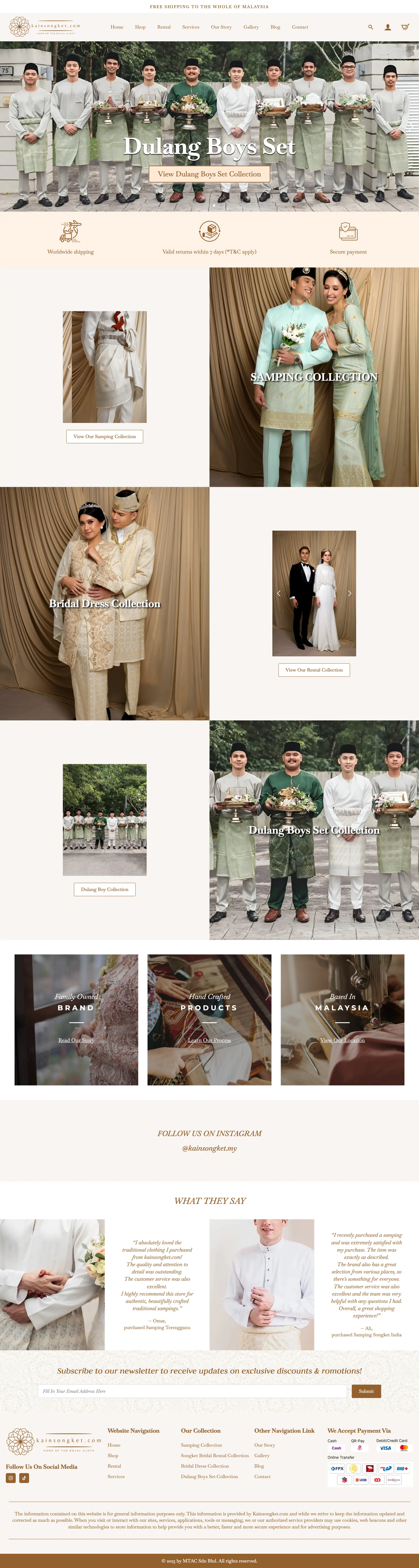 Kain Songket — the full homepage