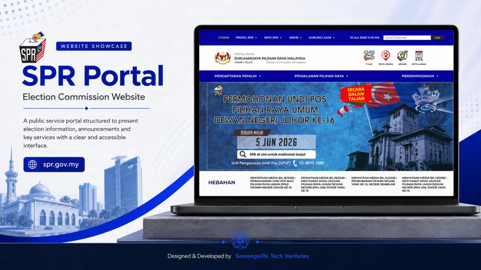 SPR Official Portal — full site design