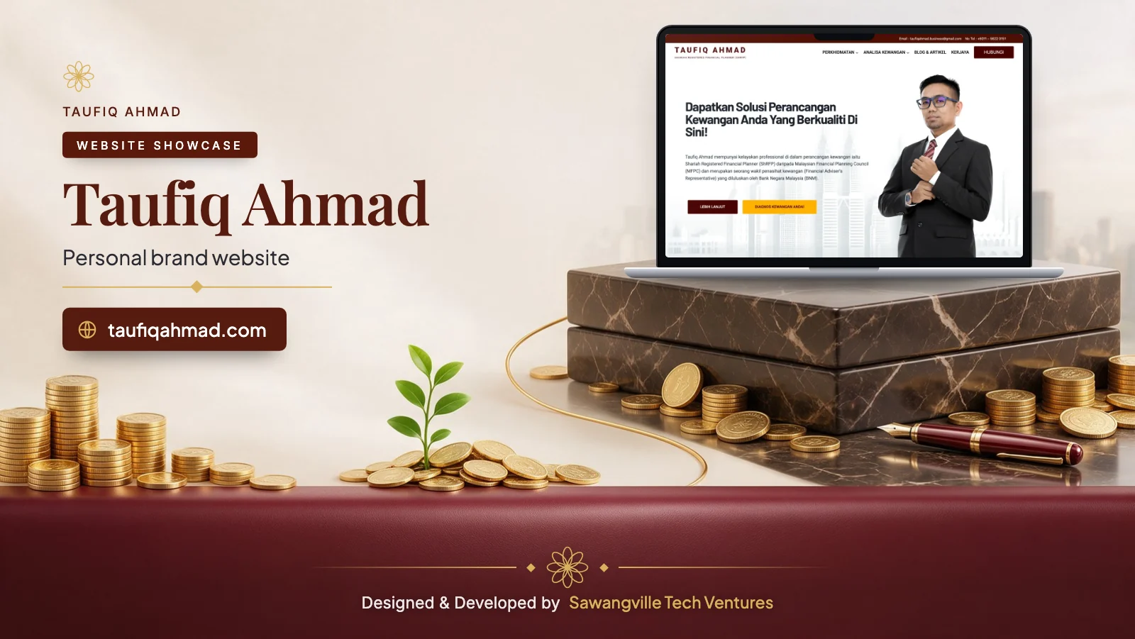 Taufiq Ahmad — full site design