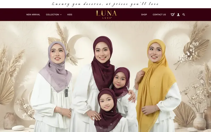 Luna Luxe website